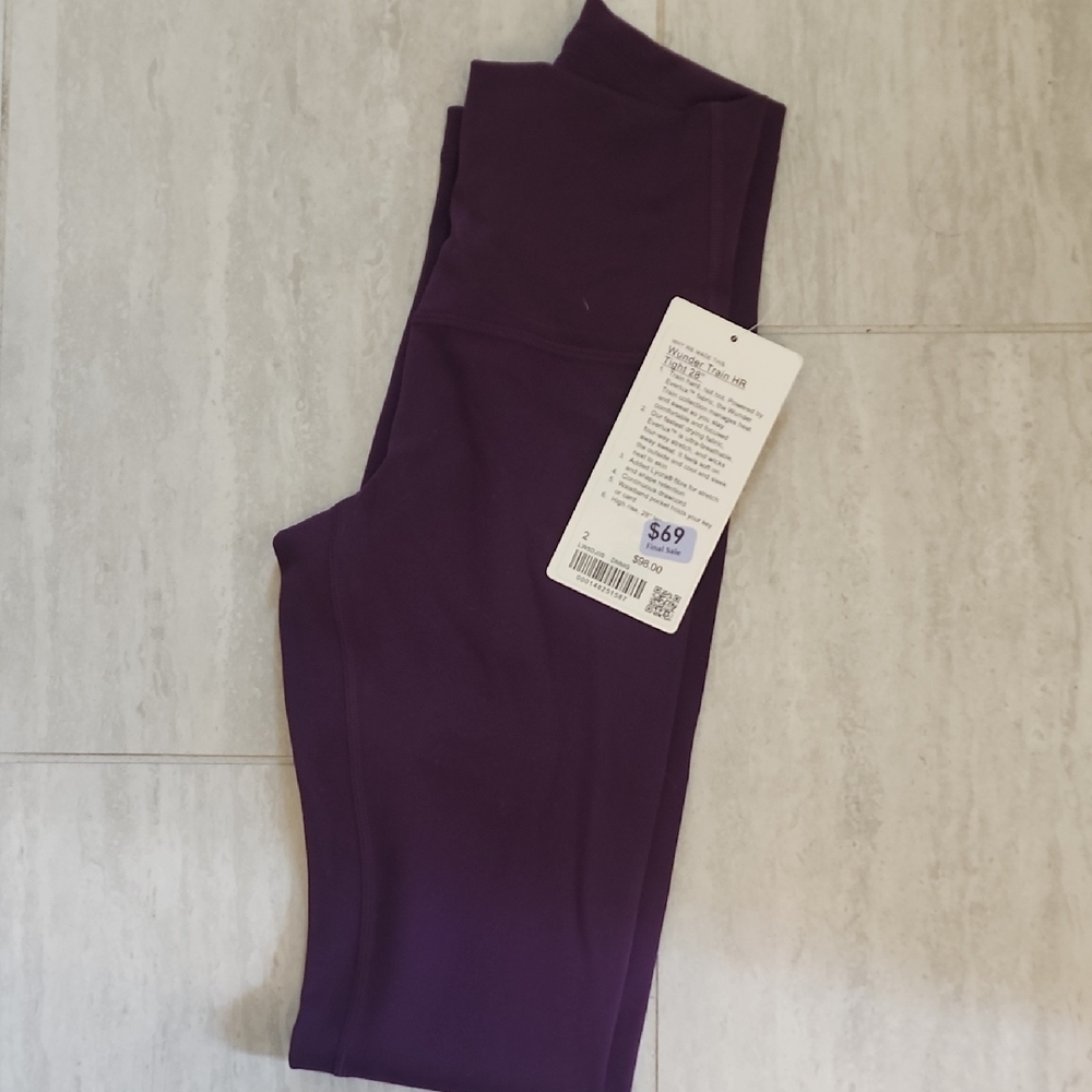 Lululemon Athletica Purple Leggings Sleek Stretchy Design
